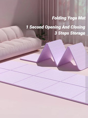 Foldable Yoga Mat Mute Eco Friendly Folding Travel Fitness Exercise Double Sided