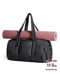 Reiki Gym Bag for Women Puffy Yoga Mat Travel Large 24L 24L-Jet Black