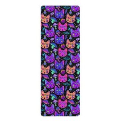 Colorful Cat Galaxy Yoga Mat, Fun Exercise Mat, Cat Lover Gift, Unique Yoga