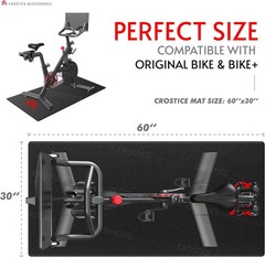 Bike Trainer Mat Compatible with Peloton Bike, for Treadmill & Row, THK 6mm,