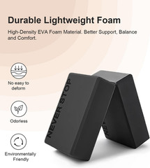 Yoga Block EVA Foam 2 Pack Non-Slip Supportive Lightweight for Yoga, Deep