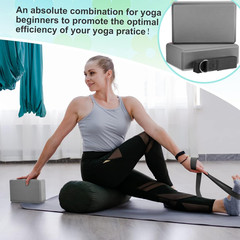 18 Pcs Yoga Blocks and Strap Set Include 12 EVA Foam Yoga Blocks Bulk