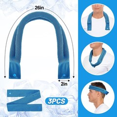 3 Pcs Cooling Neck Wraps – Cooling Towels with Ice Polymer, Soft Breathable N…