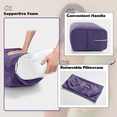 Yoga Bolster Pillow for Restorative Yoga – Rectangular Yoga Bolster – Yoga Me…