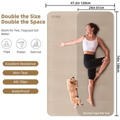 Foldable Yoga Mat 74″x47.2″x 0.4″ – Large Yoga Mat