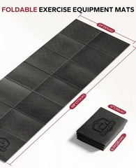 HAPBEAR Treadmill Mat – 68″x24″x1/5″ Thick 68″L x 24″W x 0.2″Th, Black