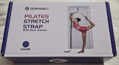 Pilates Stretching Strap with Door Anchor – Flexibility Equipment color: purple