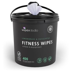 Plant-Based Yoga Mat Cleaner Wipes, EWG Verified, 400 Ct Lemongrass & Eucalyptus