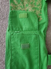 Fit Spirit Bag Full Zip Exercise Yoga Mat Tote Cargo Pockets Green Strap