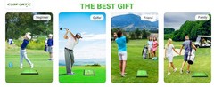 COSPORTIC Golf Hitting Mat, Golf Training Mat for Swing Path Feedback Detection