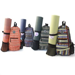 AURORAE Yoga Mat/Gym/Picklleball Cross-body Travel Sling Small, Purple Stripe