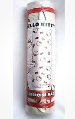 Hello Kitty Sanrio Exercise Yoga Stretch Red Mat 24″W×68″L 10mm W/ Strap NEW