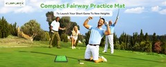 COSPORTIC Golf Hitting Mat, Golf Training Mat for Swing Path Feedback Detection