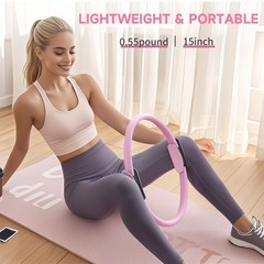 AAMMZZ Pilates Essential Kit – Home Equipment Set – with Toning Pink