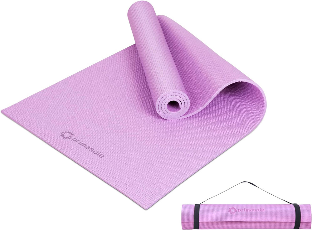 Yoga Mat Non-Slip Exercise Fitness Pilates Mat w/ Carry Strap Home Gym Purple