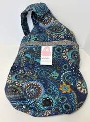 Yoga Mat Bag * Peacock Paisley Print * Pockets Adjustable Straps * NWT