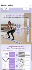 Pilates Board for Home Workout – Upgraded 7 in 1 Portable Pilates Reformer Set