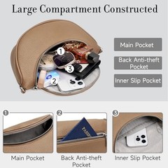 Crossbody Bags for women Fashion Sling Purse Shoulder Bag Funny Pack Brown