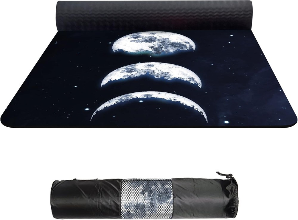 TPE Large Yoga Mat Non-Slip Exercise Fitness Mat with Carry Bag Extra Wide Yoga