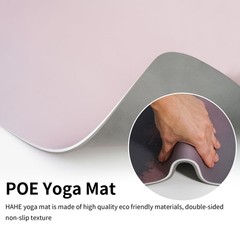 Yoga Mat Thick (8MM,1/3″), Eco-Friendly POE Non Slip Yoga Mat, High Rebound &…