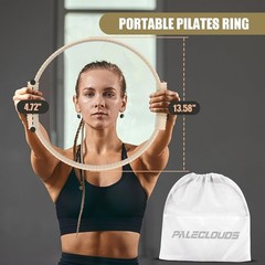 Kit esencial de pilates con aro y pelota de pilates, 2,2 lb * 2 mancuernas