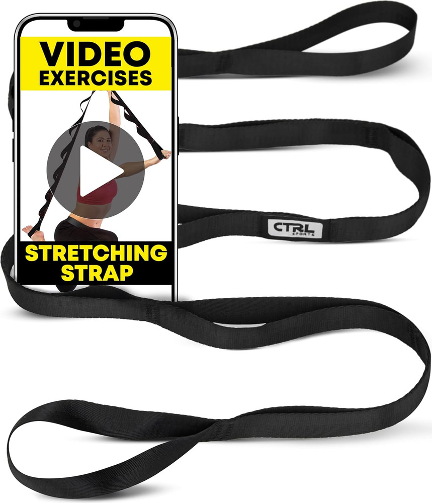 Stretching Strap Non Elastic Yoga Strap with Loops – Stretching Band for Physica