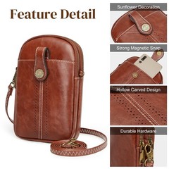 S-ZONE Small Crossbody Bags for Women Trendy RFID Blocking Cell Phone Purse V…