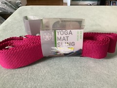 GAIAM Easy-Cinch Yoga Mat Sling – Holds Any Size Mat Hot Pink
