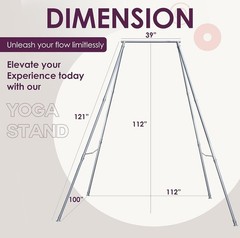 Yoga Stand-Free Standing Portable Aerial Rig Yoga swing Bar Steel-Up to 550 lbs