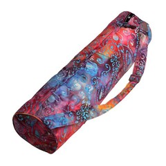 Batik Yoga Mat Bag Multi Purple – beautiful pattern, durable 100% cotton, ful…