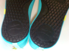 FITKICKS Live Well Foldable Classic Active Yoga Water Shoes LARGE Turquoise *EUC
