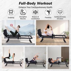 Pilates Reformer, Foldable Reformer Pilates Machine for Home Use,Professional