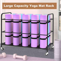 Yoga Mat Holder Organizer Yoga Mat Storage Rack Basket for Home Gym Exercise Wor