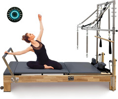 Pilates Reformer Wooden Pilates Reformer Machine with Springs Pilates Bed Streng
