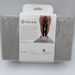 Gaiam Yoga Block Gray Foam Lightweight Stability Stretch Support New