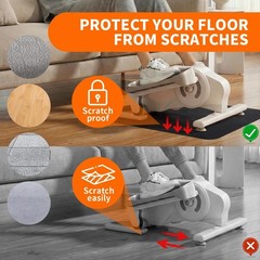 Double-Sided Rubber Non Slip Mat for Elliptical Machine, 24″x17″ Anti Slip Mat