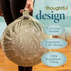 Organic Velvet Meditation Pillow – Elegant Round Cushion for Mindful Relaxation