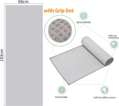 2 Pack Hot Yoga Towel with Grip Dot，Stickyfiber Yoga Mat Towels Non Slip for Hot