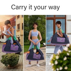 Large Yoga Mat Bag Carrier for men and Women – Stylish Tote with 4 Pockets, D…