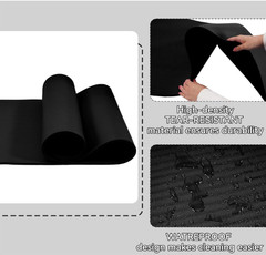 Black All Purpose Exercise Mat Thick Non Slip Gym Yoga Pilates Fitness