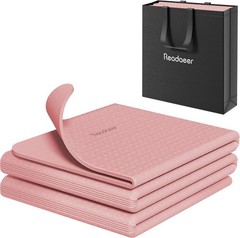 Readaeer Foldable Yoga Mat for Travel Folding Yoga Mat 6mm Thick with Carrying