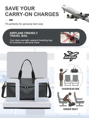 Gym Duffle Bag with Shoe Compartment for Women Men Sports Workout Carry on We…