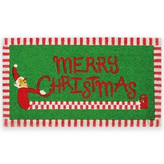 – “Merry Christmas” Coconut Doormat with Non Slip PVC Base. Red un…
