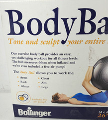 Bollinger Body Ball Medium Size Gray 26″ Tone Sculpt Yoga Workout Exercise NEW