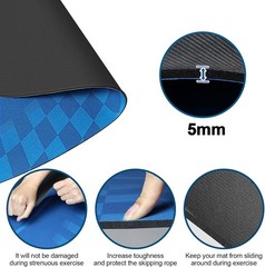 Jump Rope Mat Outdoor Indoor, Oval 52” x 36” Non-slip Fitness Exercise Mat,
