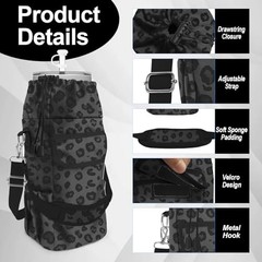 Cute Water Bottle Holder with Strap 24 32 40oz Insulated Water Leopard Print
