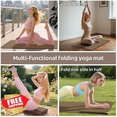 onlyhe Brown+Black 8mm Foldable Yoga Mat