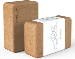 Bloques de Yoga Corcho 2 Piezas Alta Densidad Antideslizantes Accesorios Pilates