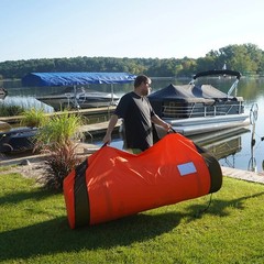 Aqua Lily Pad Storage Bag, Nylon Carry Bag for Water Mats Up to 18 Feet, Orange