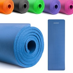 Yoga Mat Blue 183x61x1 cm – Non Slip Fitness & Exercise Mat made of NBRScha…